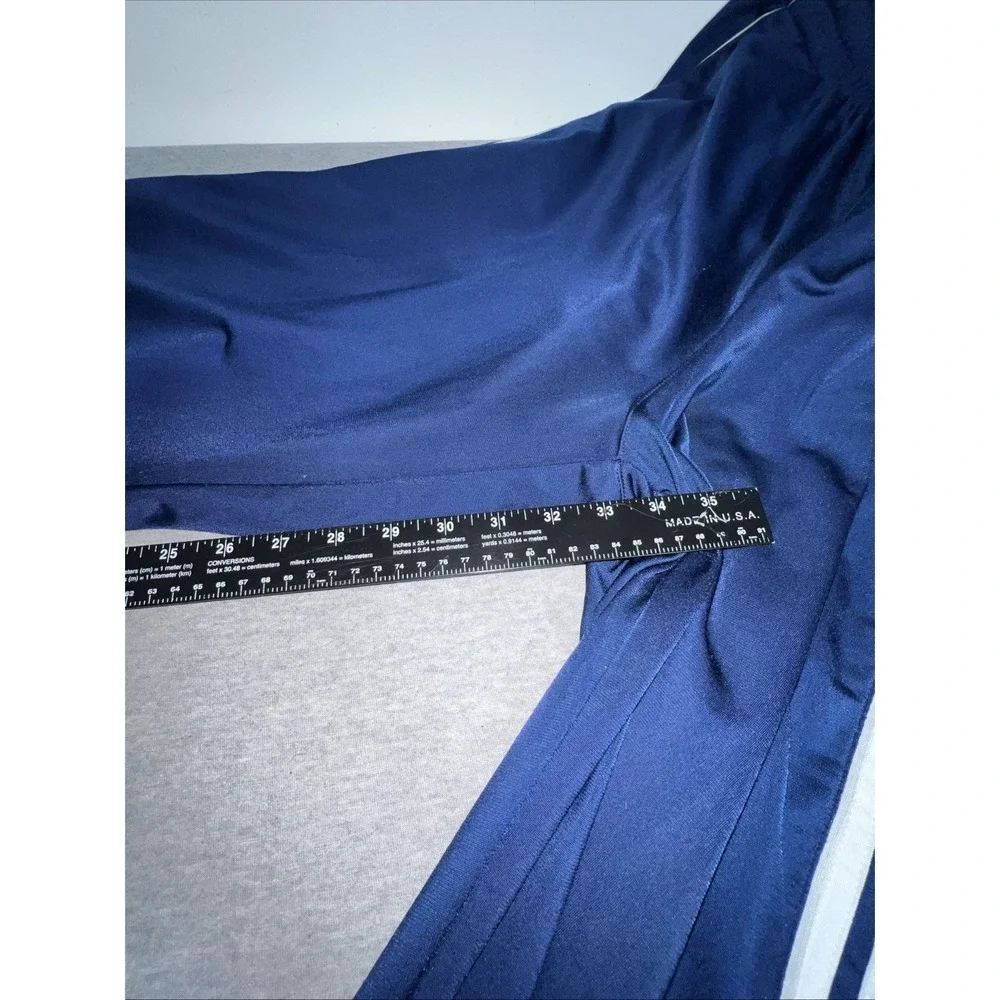 Adidas Track‎ Pants Men's XL Blue 3 Stripes VTG 2004 Ankle Zip Polyester